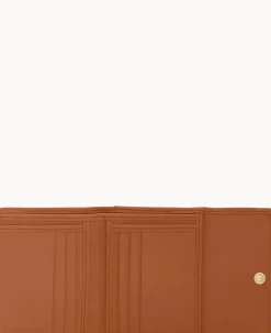 Dooney & Bourke The Pebble Grain Collection|Grab and Go<Pebble Grain Small Flap Credit Card Wallet Caramel
