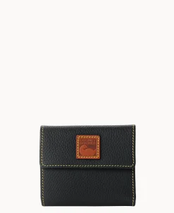 Dooney & Bourke The Pebble Grain Collection|Grab and Go<Pebble Grain Small Flap Credit Card Wallet Black