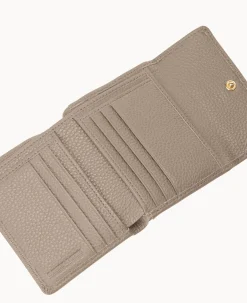 Dooney & Bourke The Pebble Grain Collection|Grab and Go<Pebble Grain Small Flap Credit Card Wallet Taupe