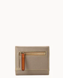 Dooney & Bourke The Pebble Grain Collection|Grab and Go<Pebble Grain Small Flap Credit Card Wallet Taupe