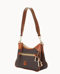 Dooney & Bourke The Pebble Grain Collection|Ready For the Getaway<Pebble Grain Small Hobo Brown Tmoro