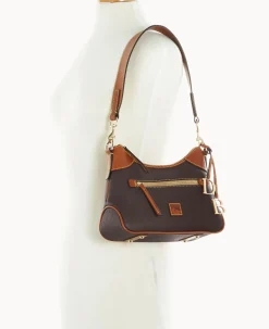 Dooney & Bourke The Pebble Grain Collection|Ready For the Getaway<Pebble Grain Small Hobo Brown Tmoro