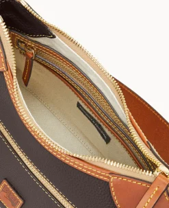 Dooney & Bourke The Pebble Grain Collection|Ready For the Getaway<Pebble Grain Small Hobo Brown Tmoro