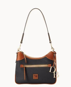 Dooney & Bourke The Pebble Grain Collection|Ready For the Getaway<Pebble Grain Small Hobo Black