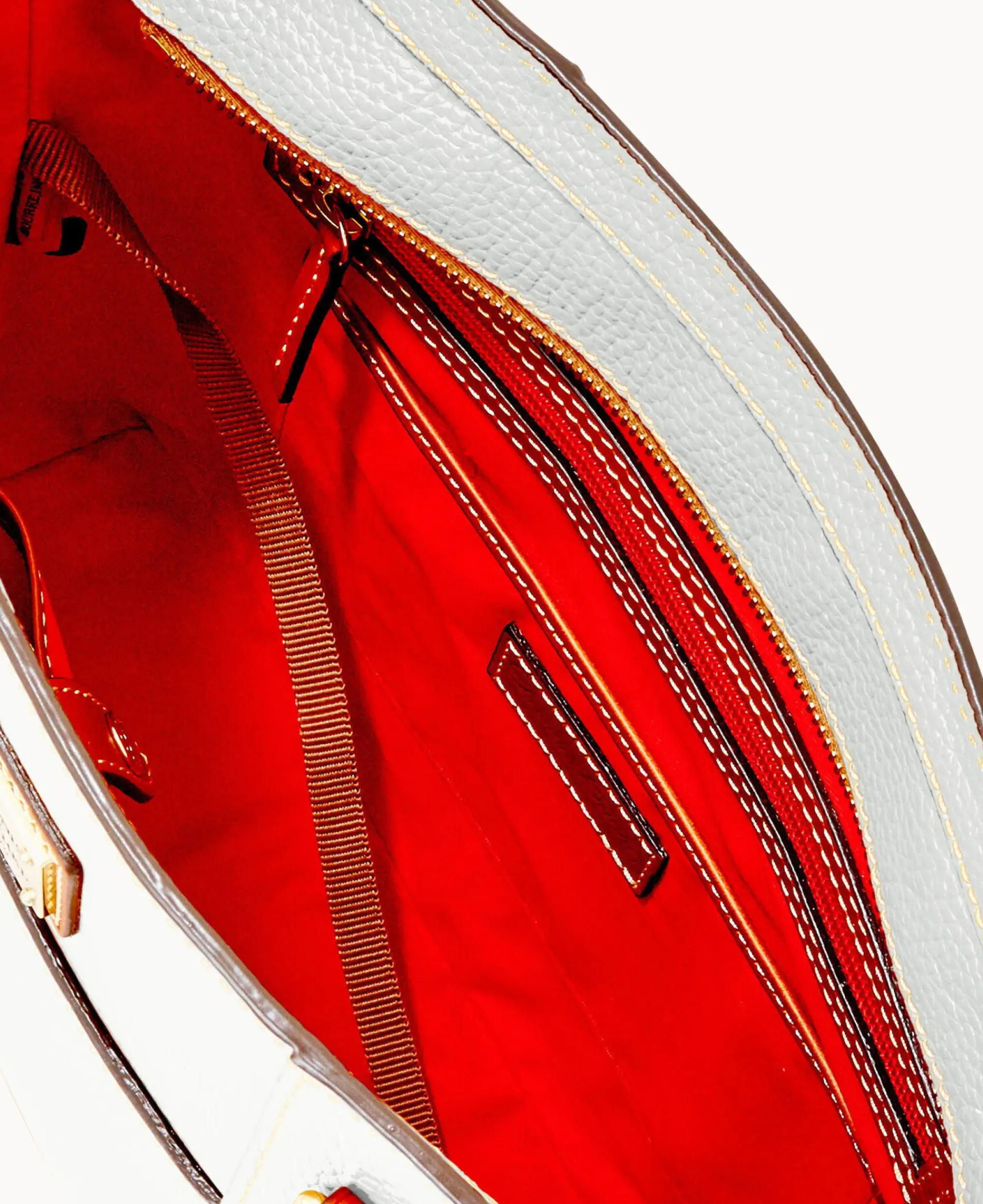 Dooney & Bourke Ready For the Getaway|The Pebble Grain Collection<Pebble Grain Small Lexington White