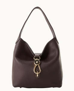 Dooney & Bourke The Pebble Grain Collection|Ready For the Getaway<Pebble Grain Small Logo Lock Sac Brown Tmoro