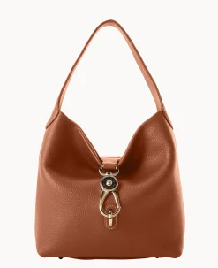 Dooney & Bourke The Pebble Grain Collection|Ready For the Getaway<Pebble Grain Small Logo Lock Sac Caramel