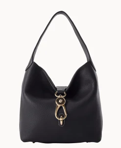 Dooney & Bourke The Pebble Grain Collection|Ready For the Getaway<Pebble Grain Small Logo Lock Sac Black