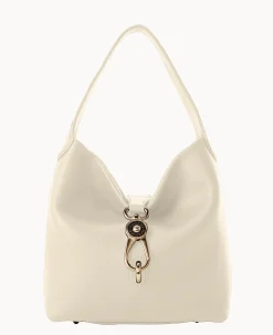 Dooney & Bourke The Pebble Grain Collection|Ready For the Getaway<Pebble Grain Small Logo Lock Sac Bone