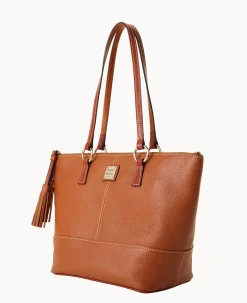 Dooney & Bourke The Pebble Grain Collection|Ready For the Getaway<Pebble Grain Small Tobi Tote Caramel
