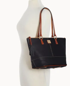 Dooney & Bourke The Pebble Grain Collection|Ready For the Getaway<Pebble Grain Small Tobi Tote Black