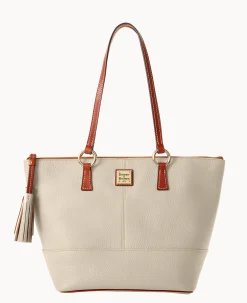 Dooney & Bourke The Pebble Grain Collection|Ready For the Getaway<Pebble Grain Small Tobi Tote Bone