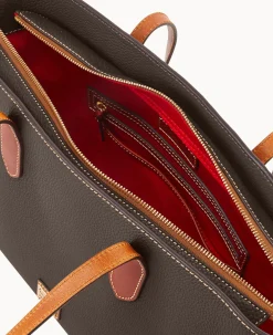 Dooney & Bourke The Pebble Grain Collection|Pebbled Leather<Pebble Grain Tote Brown Tmoro