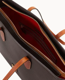 Dooney & Bourke The Pebble Grain Collection|Pebbled Leather<Pebble Grain Tote With Medium Wristlet Brown Tmoro