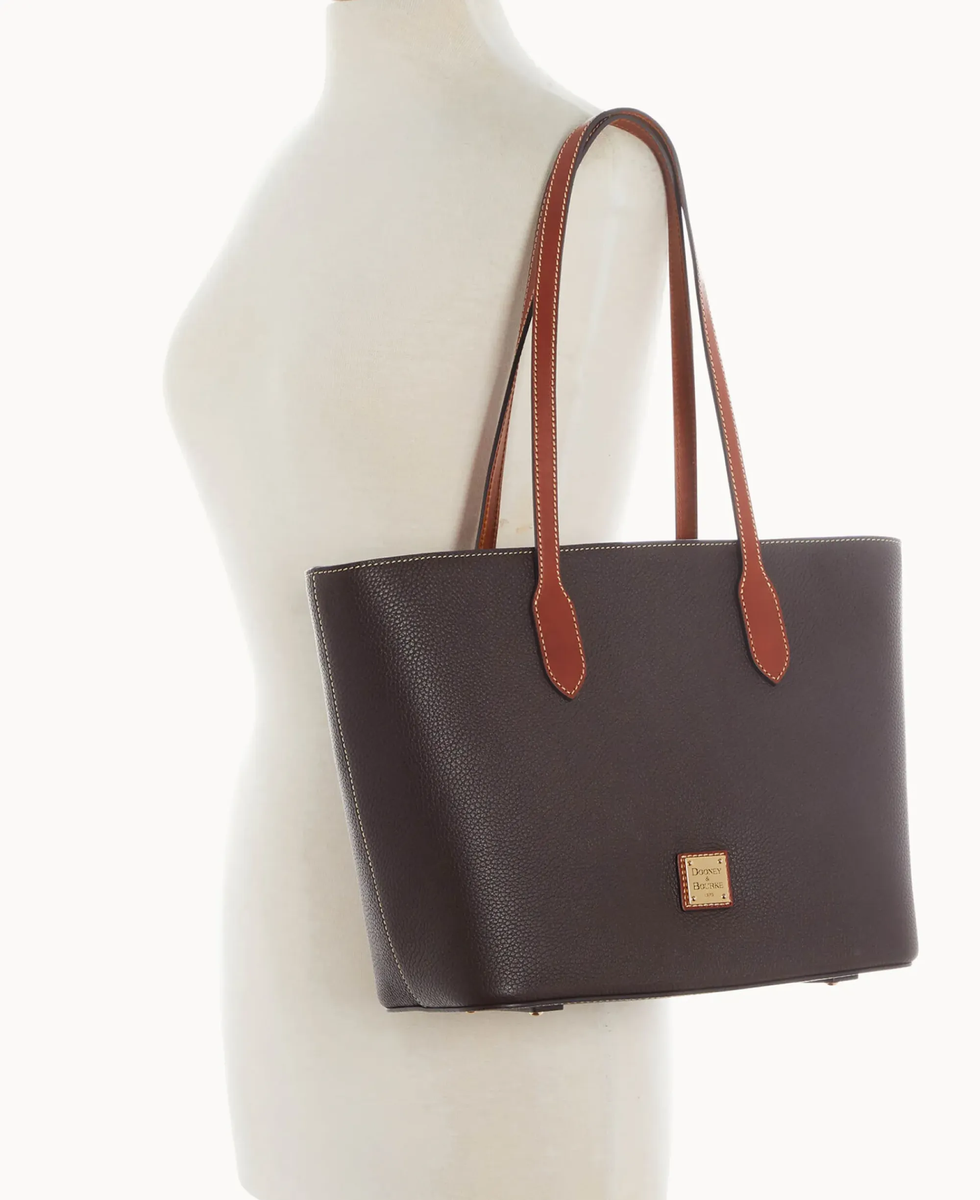Dooney & Bourke The Pebble Grain Collection|Pebbled Leather<Pebble Grain Tote With Medium Wristlet Brown Tmoro