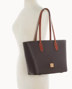 Dooney & Bourke The Pebble Grain Collection|Pebbled Leather<Pebble Grain Tote With Medium Wristlet Brown Tmoro