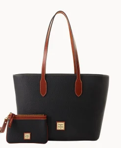 Dooney & Bourke The Pebble Grain Collection|Pebbled Leather<Pebble Grain Tote With Medium Wristlet Black