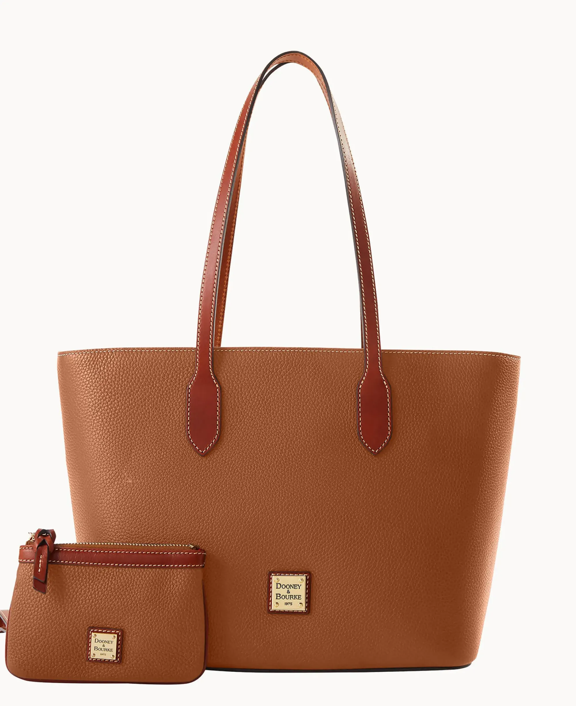Dooney & Bourke The Pebble Grain Collection|Pebbled Leather<Pebble Grain Tote With Medium Wristlet Caramel