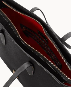 Dooney & Bourke The Pebble Grain Collection|Pebbled Leather<Pebble Grain Tote With Medium Wristlet Black