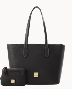 Dooney & Bourke The Pebble Grain Collection|Pebbled Leather<Pebble Grain Tote With Medium Wristlet Black