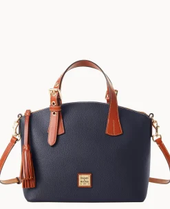Dooney & Bourke The Pebble Grain Collection|Pebbled Leather<Pebble Grain Trina Satchel Midnight Blue