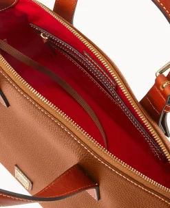 Dooney & Bourke The Pebble Grain Collection|Pebbled Leather<Pebble Grain Trina Satchel Caramel