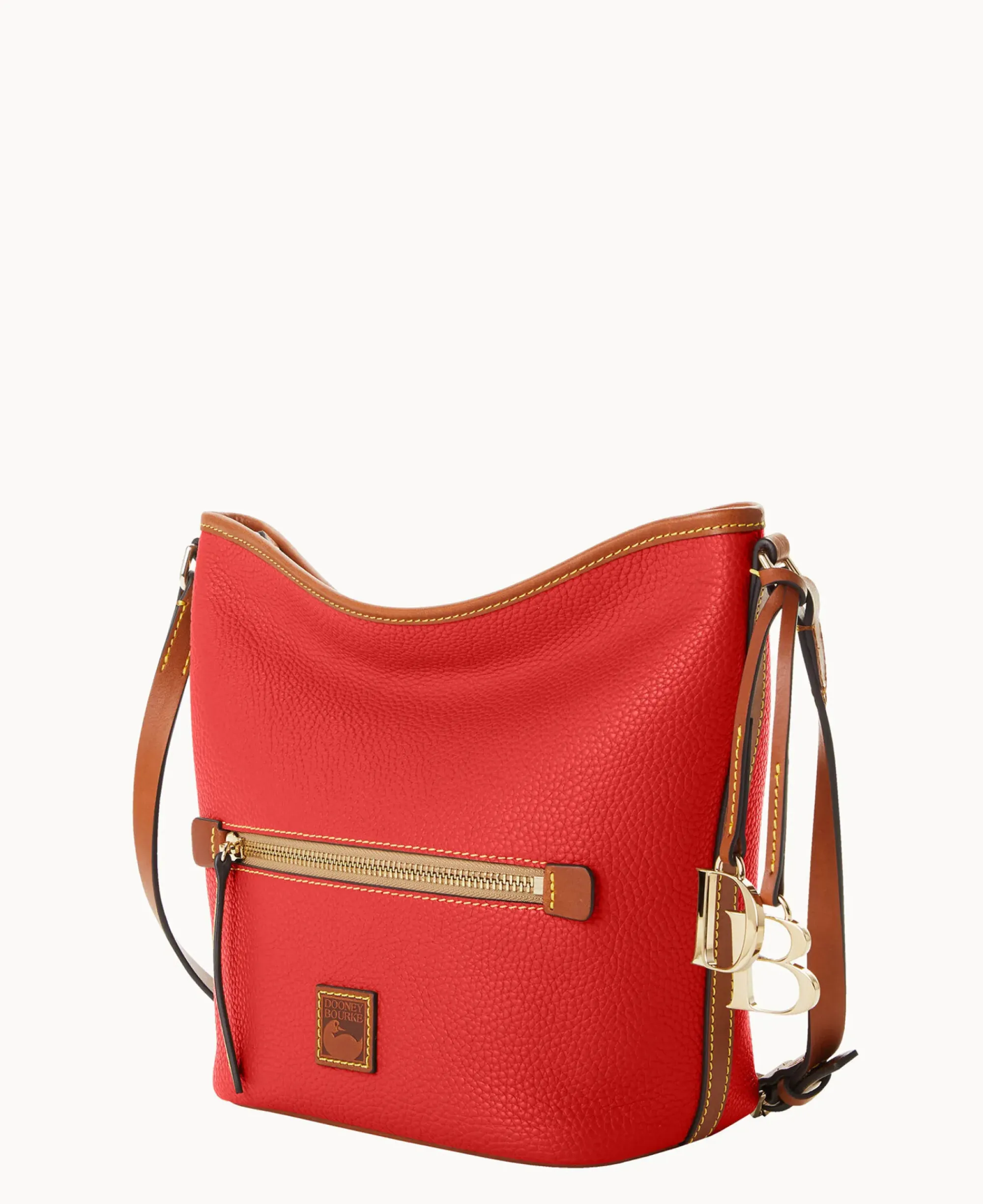 Dooney & Bourke The Pebble Grain Collection|Ready For the Getaway<Pebble Grain Zip Sac Red