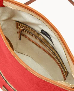 Dooney & Bourke The Pebble Grain Collection|Ready For the Getaway<Pebble Grain Zip Sac Red