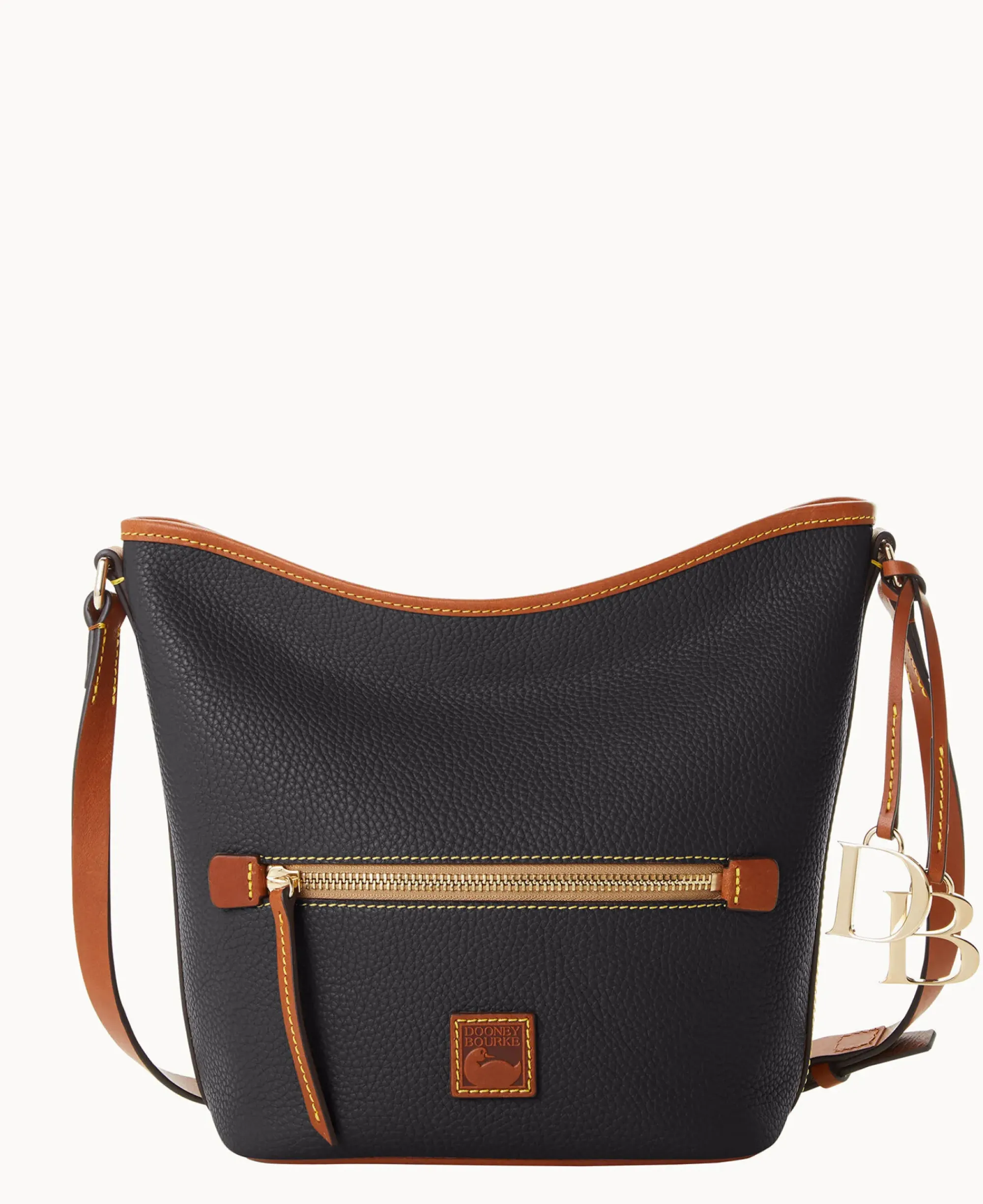 Dooney & Bourke The Pebble Grain Collection|Ready For the Getaway<Pebble Grain Zip Sac Black