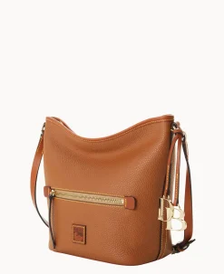 Dooney & Bourke The Pebble Grain Collection|Ready For the Getaway<Pebble Grain Zip Sac Caramel