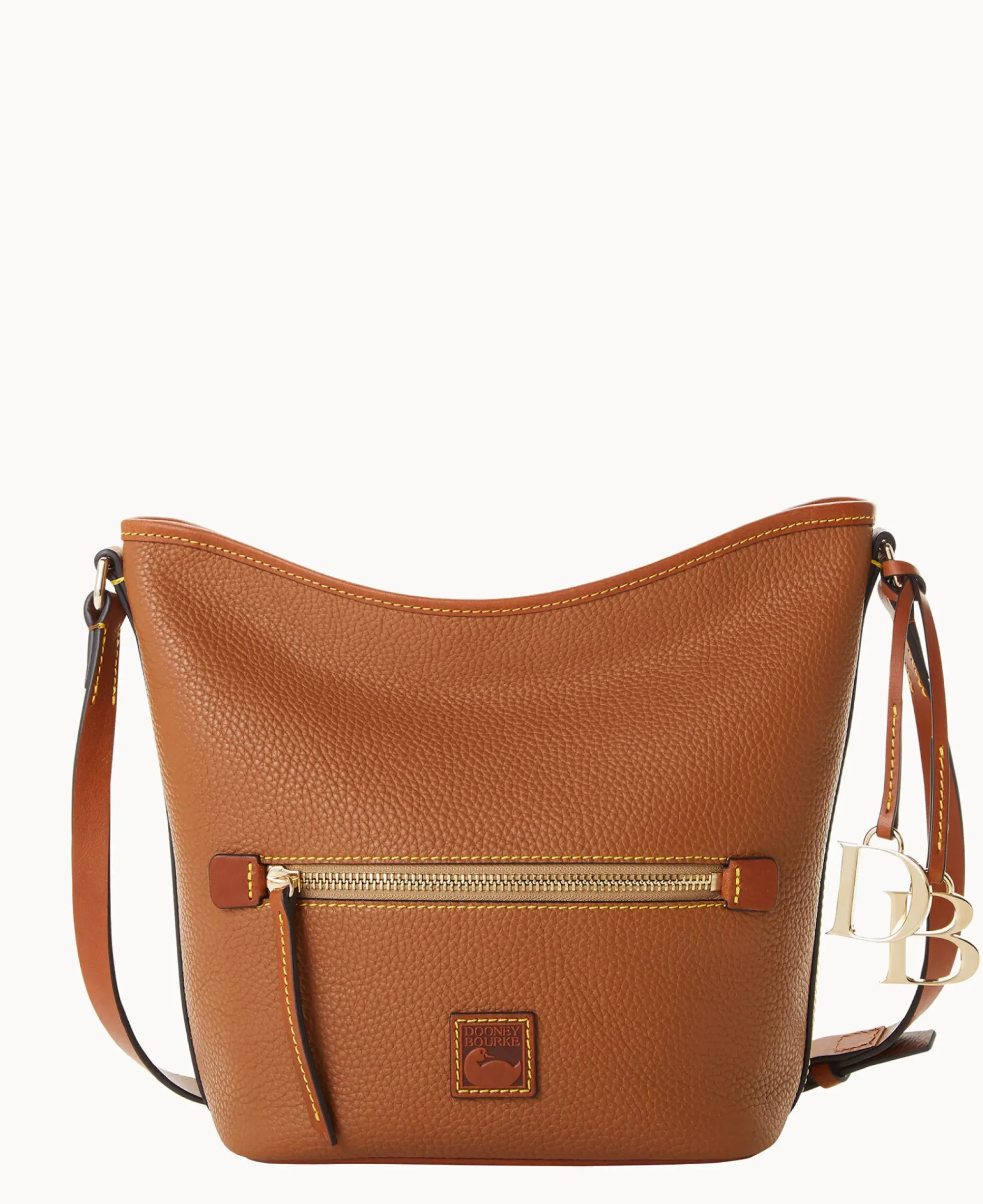 Dooney & Bourke The Pebble Grain Collection|Ready For the Getaway<Pebble Grain Zip Sac Caramel