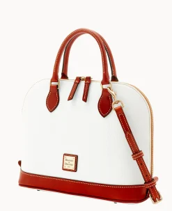 Dooney & Bourke The Pebble Grain Collection|Ready For the Getaway<Pebble Grain Zip Zip Satchel White