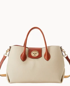 Dooney & Bourke The Pebble Turnlock Collection|Picnic in the Park<Pebble Turnlock Handle Tote 30 Bone