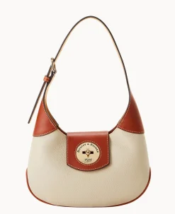Dooney & Bourke The Pebble Grain Collection|The Pebble Turnlock Collection<Pebble Turnlock Hobo 26 Bone