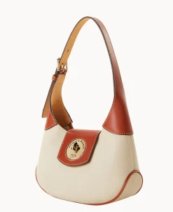 Dooney & Bourke The Pebble Grain Collection|The Pebble Turnlock Collection<Pebble Turnlock Hobo 26 Bone