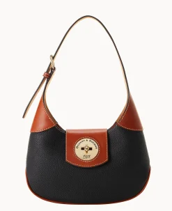Dooney & Bourke The Pebble Grain Collection|The Pebble Turnlock Collection<Pebble Turnlock Hobo 26 Black