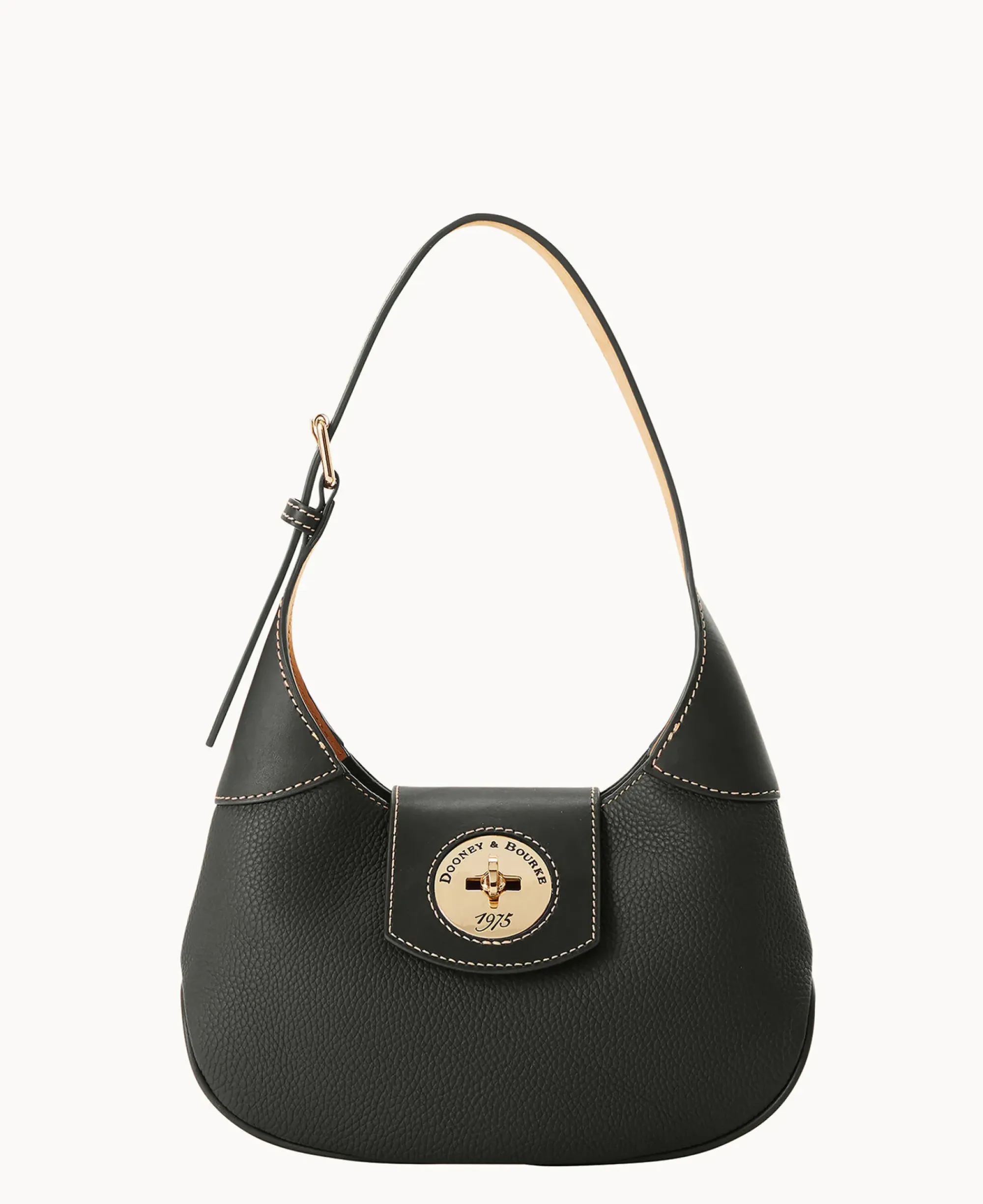 Dooney & Bourke The Pebble Grain Collection|The Pebble Turnlock Collection<Pebble Turnlock Hobo 26 Black
