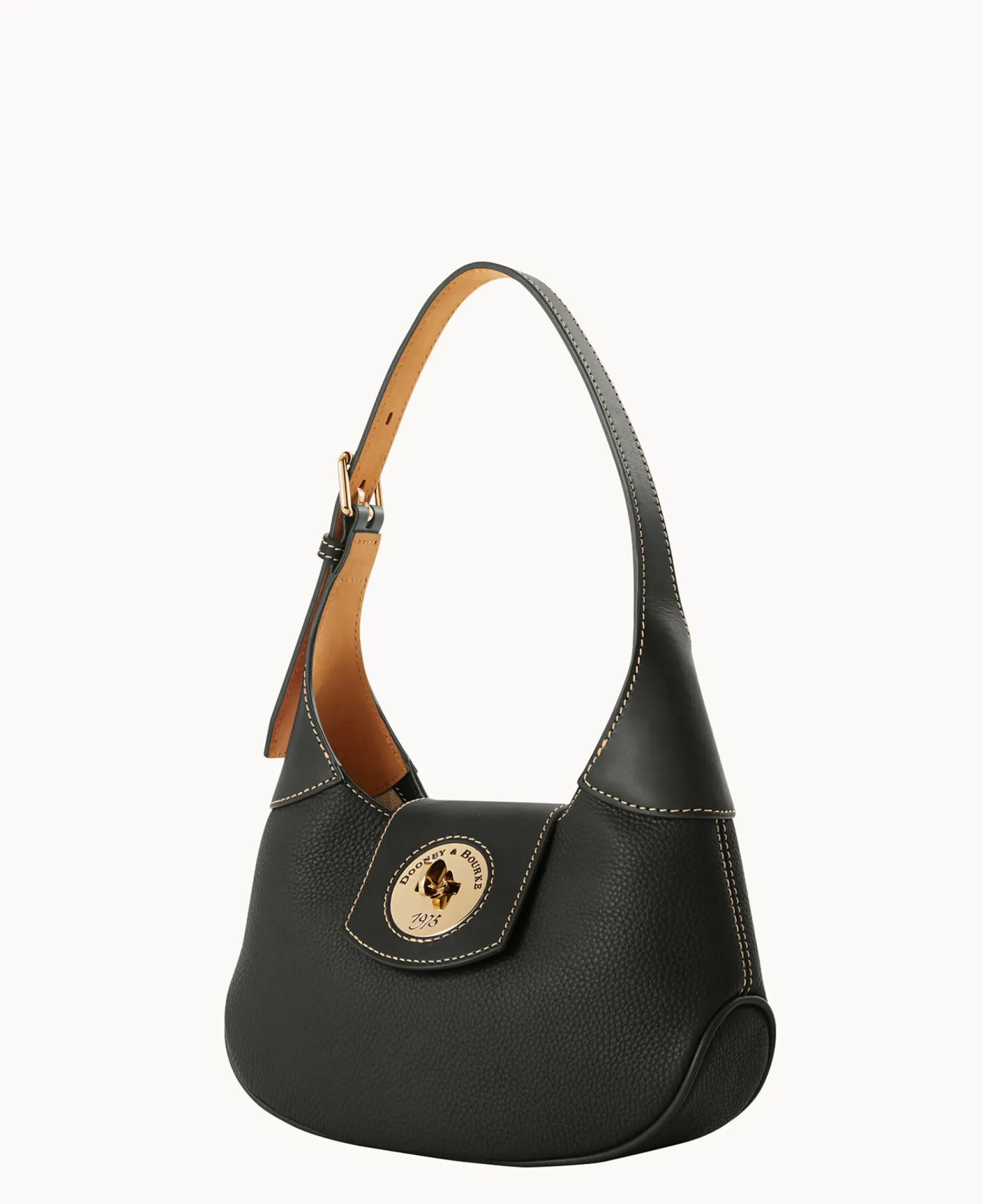 Dooney & Bourke The Pebble Grain Collection|The Pebble Turnlock Collection<Pebble Turnlock Hobo 26 Black