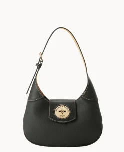 Dooney & Bourke The Pebble Grain Collection|The Pebble Turnlock Collection<Pebble Turnlock Hobo 26 Black