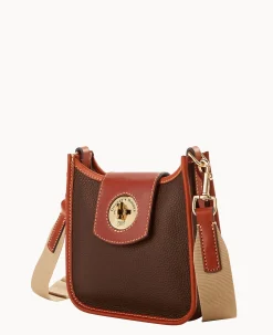 Dooney & Bourke The Pebble Grain Collection|The Pebble Turnlock Collection<Pebble Turnlock Messenger 20 Brown Tmoro