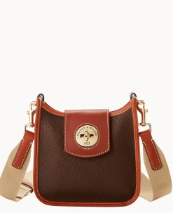 Dooney & Bourke The Pebble Grain Collection|The Pebble Turnlock Collection<Pebble Turnlock Messenger 20 Brown Tmoro