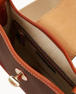 Dooney & Bourke The Pebble Grain Collection|The Pebble Turnlock Collection<Pebble Turnlock Messenger 20 Brown Tmoro