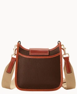 Dooney & Bourke The Pebble Grain Collection|The Pebble Turnlock Collection<Pebble Turnlock Messenger 20 Brown Tmoro