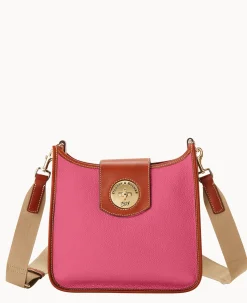 Dooney & Bourke The Pebble Turnlock Collection|Pebbled Leather<Pebble Turnlock Messenger 28 Hot Pink
