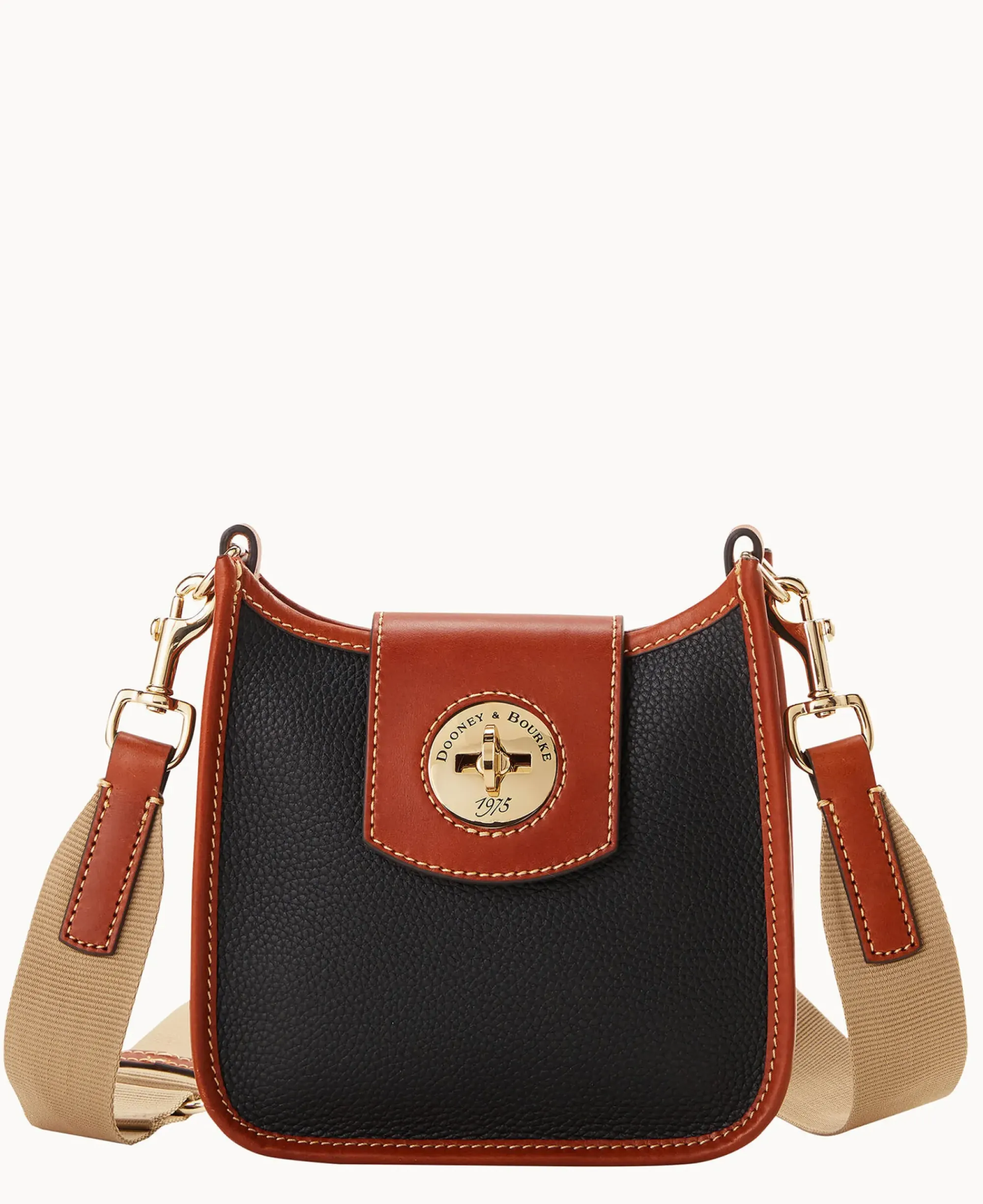 Dooney & Bourke The Pebble Grain Collection|The Pebble Turnlock Collection<Pebble Turnlock Messenger 20 Black