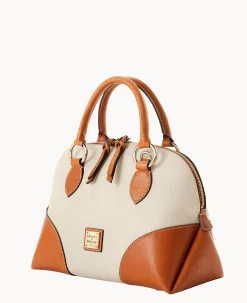 Dooney & Bourke The Pebble Grain Collection|Pebbled Leather<Pebble with Florentine Trim Domed Satchel Bone