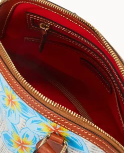Dooney & Bourke The Plumeria Collection|Spring Style<Plumeria Satchel Sky Blue White