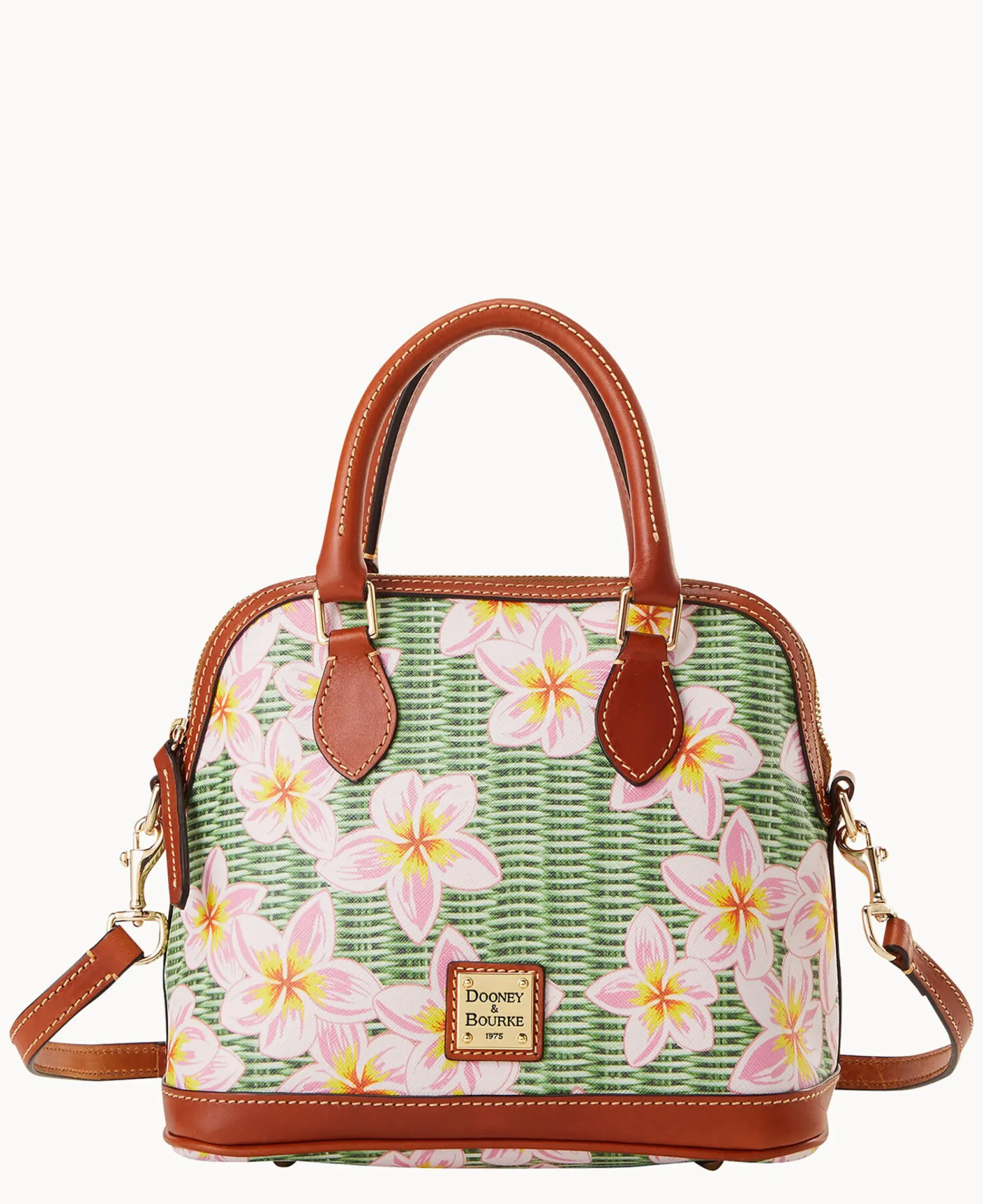 Dooney & Bourke The Plumeria Collection|Spring Style<Plumeria Satchel Pink Green