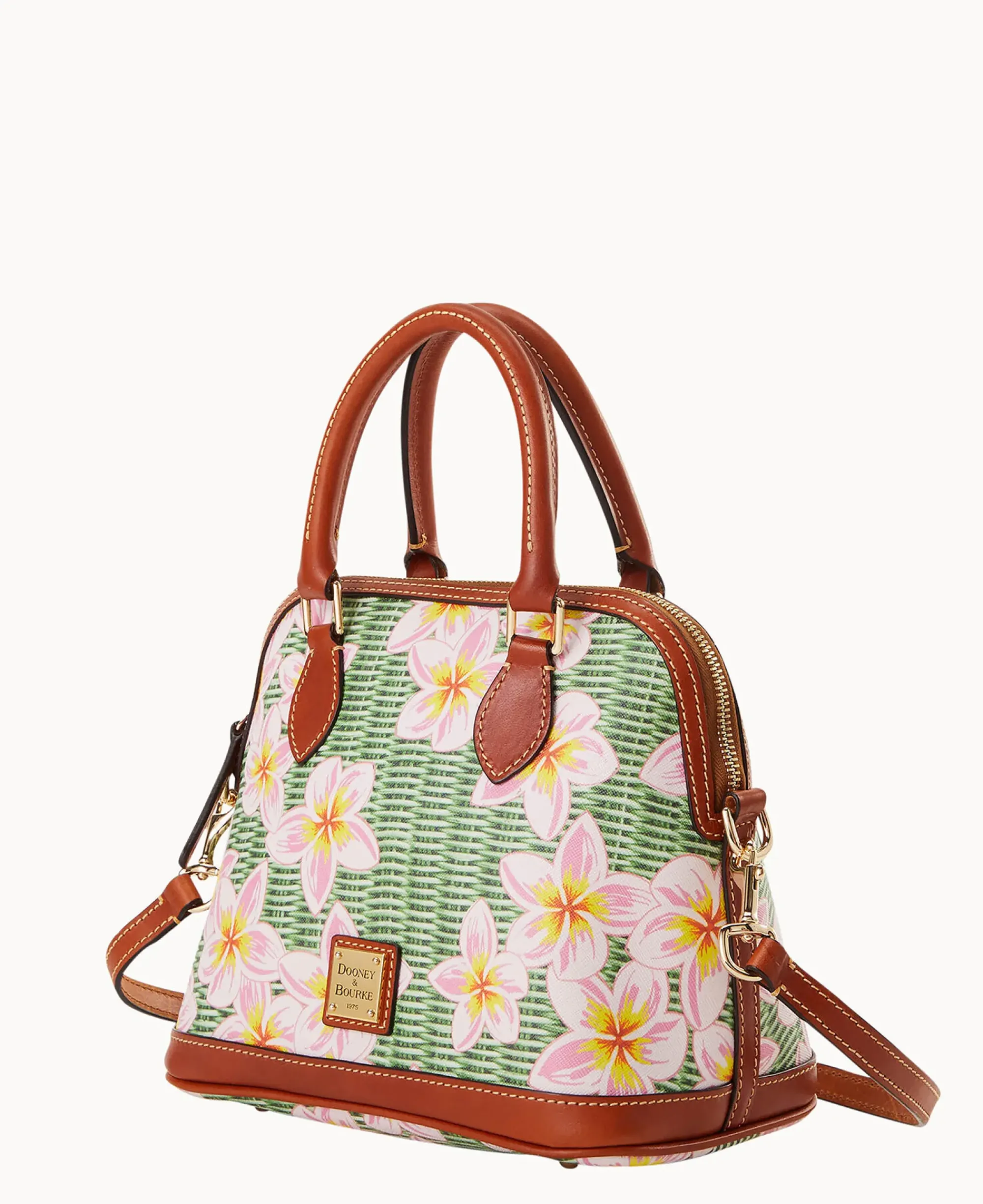 Dooney & Bourke The Plumeria Collection|Spring Style<Plumeria Satchel Pink Green