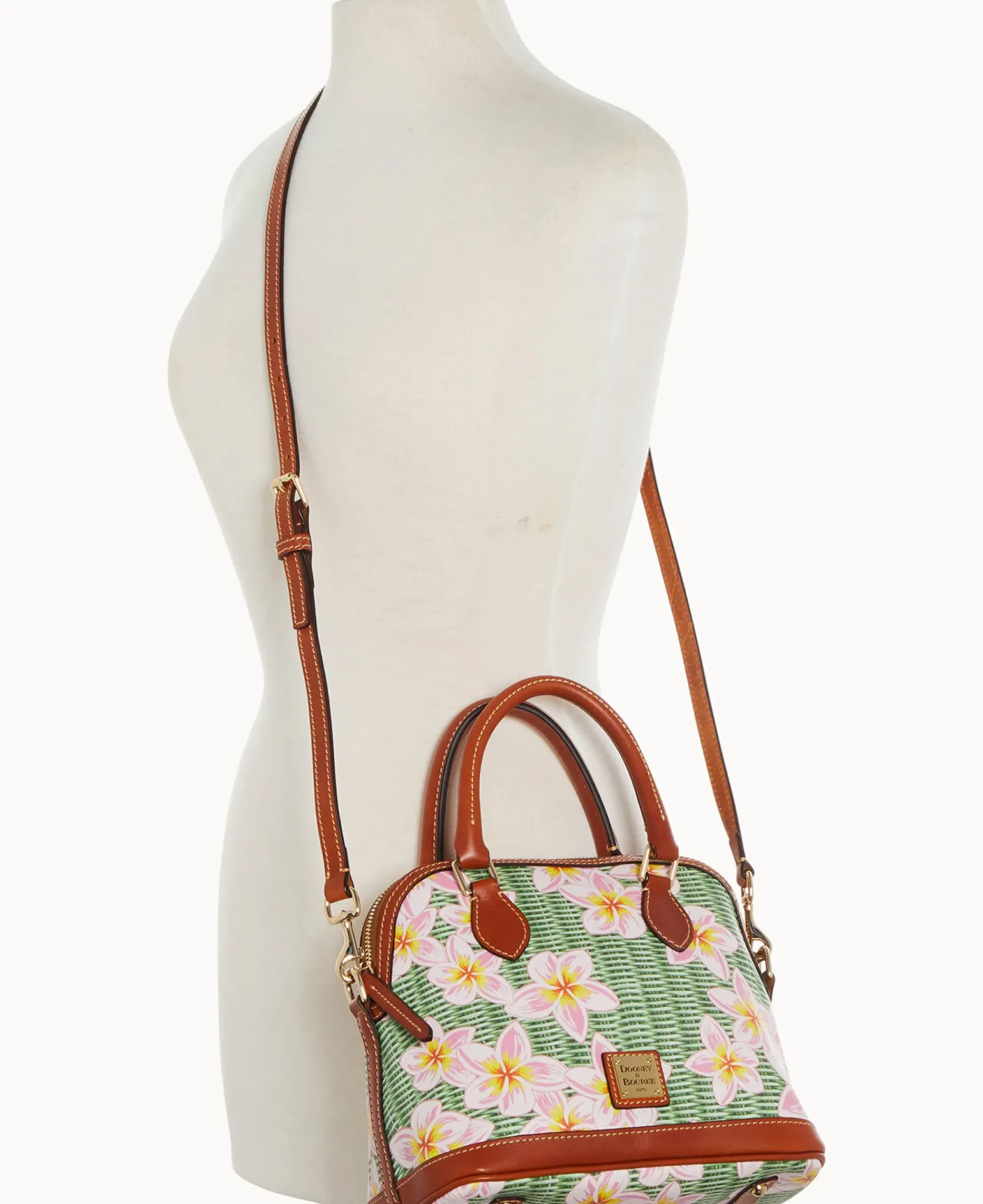 Dooney & Bourke The Plumeria Collection|Spring Style<Plumeria Satchel Pink Green